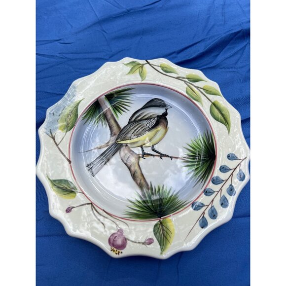 Set Of 3 Home Interiors Decorative Bird Plates With Scalloped Edges & Colorful - Picture 2 of 6
